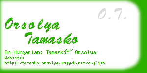 orsolya tamasko business card